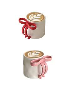 CMYD Studio 1pc 320ml Original Bowknot Design Ceramic Mug, Handmade Exquisite Coffee Cup, Suitable For Water, Latte, Milk, Birthday Gift - Multicolor - View 16