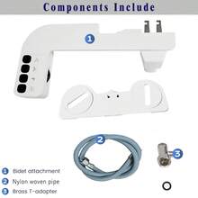 专用于马桶的智能马桶盖，非电动双喷嘴智能马桶盖，自清洁可调节水压，适用于前后清洁，最佳水压调节，浴室配件，浴室工具 - 銀白色 - 查看 15