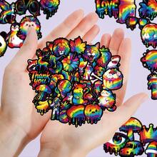 56pcs/Set Animal Stickers, Dazzling Colors Sticker Pack For Laptop, Water Bottle, Notebook, Holiday Party Favors, Decor, Phone, Skateboard, Guitar, Vinyl Waterproof Stickers For School Teachers, Students, Teens, Birthday Decorations, Graduation Decor - Multicolor - View 2