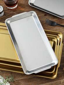 Bộ 3/2/1 khay, khay nướng BBQ Hàn Quốc bằng thép không gỉ, đĩa ăn tối, đĩa nướng BBQ, khay phục vụ, khay đựng thức ăn, khay tiệc, khay tráng miệng, khay bánh, khay đựng trái cây, khay ăn nhẹ, đồ dùng nhà bếp. - xám - Xem 9