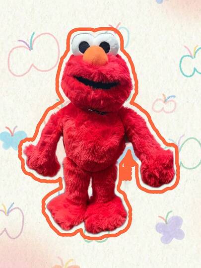 Sesame Street | 20cm Elmo Plush Doll, Soft Stuffed Animal Doll, Cute Christmas Birthday Gift, Official