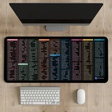 1 件装游戏桌垫 - 大型办公鼠标垫、PS 作弊表桌垫、PC 办公电子表格键盘垫、返校礼物 - 彩色 - 查看 4