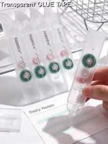 1/4pcs Transparent Glue Tape, Dot Double-Sided Tapes, Large Capacity, Essential Stationery, For Crafts, Scrapbooking, Photos, School, Office Supplies, No Residue & Quick Dry Back To School