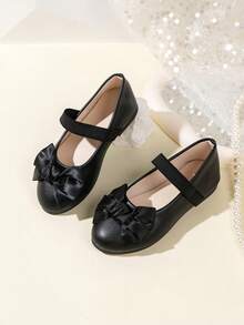 Girls Leather Shoes, Low Vamp Soft Bottom Flat Princess Casual Shoes For Spring, Summer, Autumn