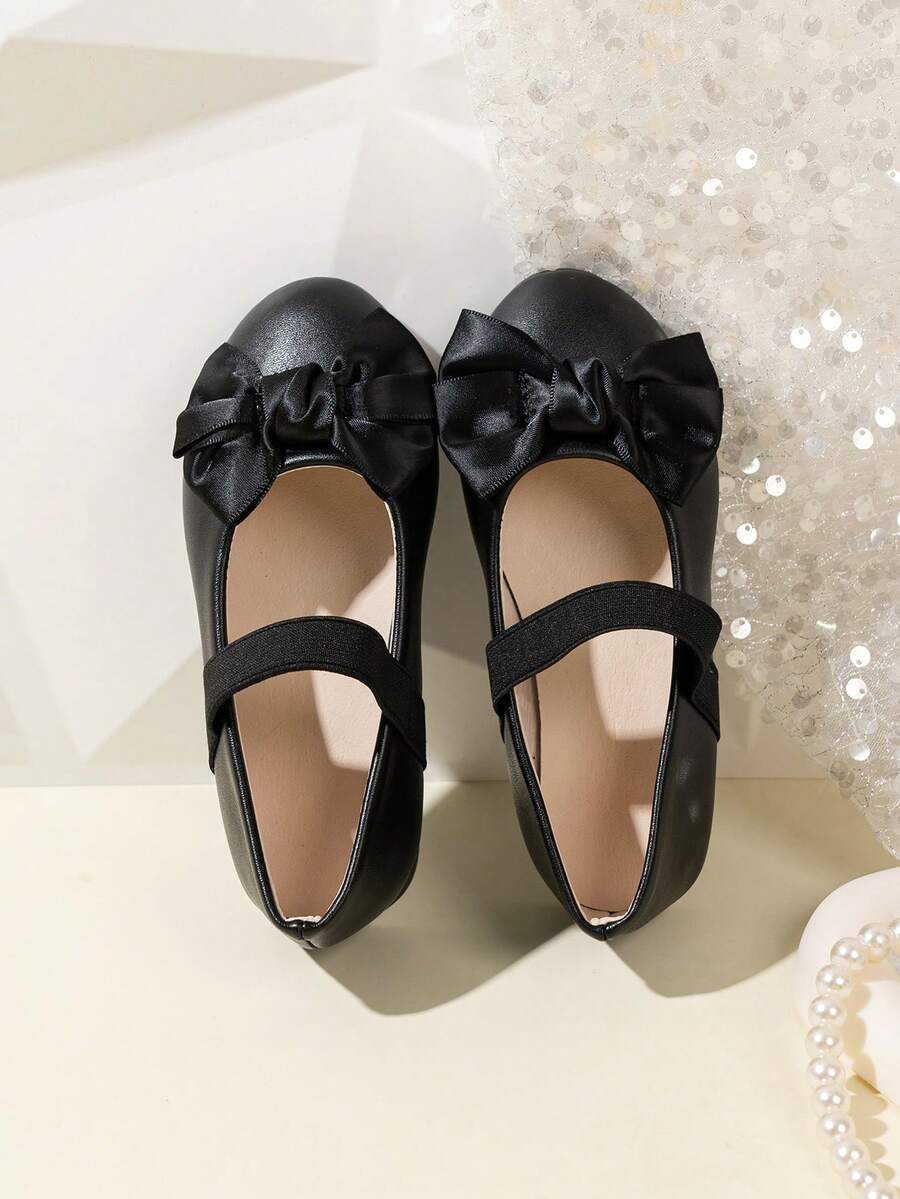 Girls Leather Shoes, Low Vamp Soft Bottom Flat Princess Casual Shoes For Spring, Summer, Autumn