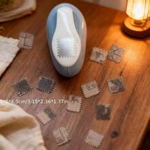 Paper Punch And Embossing Tool - Manual Embossing Decorative Punch With Elegant Floral Design/Heart-Shaped Paper Punch Embossing Tool , Weddings, Cardstock, Gift Wrapping. Suitable For Scrapbooking, Journals, Card Making, Photos, Scrapbooking Supplies, Journal Decoration, Floral Decoration, Durable Plastic, Valentine's Day,Wedding - 藍色 - 查看 4