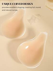 Soutien-gorge adhésif push-up, soutien-gorge adhésif invisible et antidérapant réutilisable convenant aux petites poitrines, soutien-gorge sans bretelles et sans dos pour robes, maillots de bain, bikinis, nouveau soutien-gorge push-up en silicone invisible avec bretelles - Multicolore - Voir 4