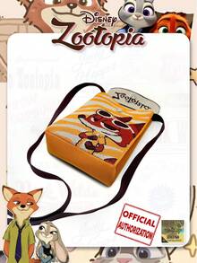 疯狂动物IP卡通尼克和朱迪翻盖斜挎包，小钱包，外出必备，手机袋，轻便可折叠单肩包，适合日常聚会、派对、购物、日常穿着、节日礼物 - 彩色 - 查看 4