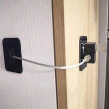 1pc/2pcs/3pcs High-Security Safety Lock, Multi-Functional Cabinet/Door/Window/Refrigerator Lock - Black - View 7