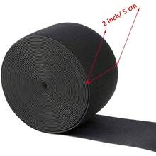 Elastic Spool 2 Inch X 5 Yard Black Stretchable Cord For Crafting Sewing - 1 - View 6