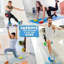 Bộ 2/4/5 quả bóng yoga hình lưỡi liềm bơm hơi, dụng cụ tập thăng bằng Pilates, dùng cho luyện tập thể dục và các bài tập thăng bằng, thư giãn cơ bắp và tăng cường sức mạnh, phụ kiện tập luyện, bóng tập thể dục vui nhộn, massage chân, quà tặng sinh nhật thể dục hoàn hảo cho nam và nữ, dụng cụ yoga và tập luyện tại nhà. - Nhiều màu - Xem 7