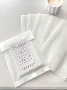 50個/10個/1個 牛皮紙袋、紙質午餐袋、購物袋、小型牛皮紙袋、空白牛皮紙袋、棕色種子袋、種子收納袋、肥皂紙袋、牛皮紙袋，適用於婚禮、生日、烘焙、肥皂包裝、口紅、禮物包裝、手工包裝、產品包裝、婚禮禮物袋等 - 白色 - 查看 5