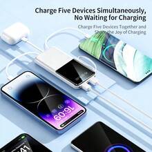 10000mAh，20W快充，便携式大容量电源，户外移动应急电源设备，配备苹果/Type-C/USB数据线充电，智能数字显示屏和手电筒，稳定锂电池组。是馈赠亲友的理想之选。适合冬季假期户外旅行/露营，也是送给家人、朋友的应急备用移动电源礼物，生日礼物，户外露营礼物，生日移动电源，便携式充电器，电量显示 - 綠色 - 查看 7