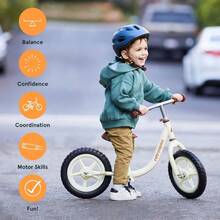 AZQRetrospec Cub 2 - icleta de Equilibrio para s pequeños de 12 Pulgadas de 18 Meses a 3 años sin Pedal para niñas  neumáticos sin s Asiento Ajustable y Marco Duradero - Topinambur - Ver 5