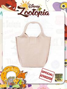 疯狂动物城卡通图案毛绒手提包，女士手提包，适合日常穿搭、假日聚会、购物、送礼。 - 彩色 - 查看 11