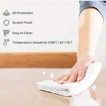1pc Transparent PVC Rectangular Table Mat, Suitable For Dining Table, Desk, Nightstand, Coffee Table, TV Cabinet, Shoe Cabinet, Office Desk, Floor Mat, Scratch-Resistant, Durable, Waterproof, Oil-Proof, Heat-Resistant, Easy To Clean, 1mm Thick Crystal Clear Table Top Protector - Transparent - View 10