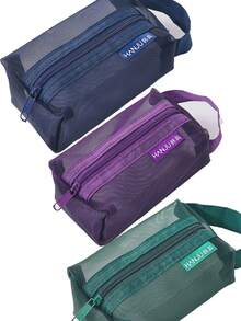 1 小手提包、化妆包、数码包、迷你方形小包、立体网格零钱包、钥匙包、驾驶证、学生证收纳袋 - 彩色 - 查看 25