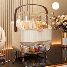 1个大容量化妆品收纳盒，可收纳口红、面膜、护肤品等，适用于梳妆台。