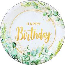 72pcs Birthday Party Supplies Set, Plant-Themed Birthday One-Time Use Plates, 7/9 Inch Deep Blue & Gold Party Plates, Apple Blue Foil One-Time Use Plates, Cups, Napkins, Suitable For Birthday, Wedding, Party Tableware - Multicolor - View 10