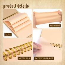 Blank Tattoo Practice Skin 1MM 10pcs/Pack Soft Skin Texture Permanent Makeup Accessories Suitable For Beginners And Experienced Tattoo Artists - Apricot - View 3