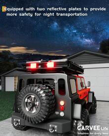 Cesta de transporte universal de 46 x 36 pulgadas, 200 libras de capacidad, soporte de equipaje superior para automóvil, resistente para SUV, camiones, vehículos - Negro - Ver 8