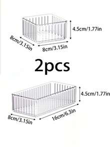 2个/6个透明化妆品收纳盒套装，桌面收纳盒，可堆叠收纳盒，卧室装饰，节日装饰，房间装饰，家居装饰收纳盒，抽屉式化妆品整理盒