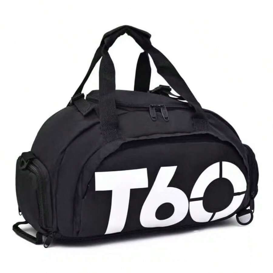 T60 Unisex Sports Bag – 3-In-1 Bag For Gym, Travel And Training, Large And Waterproof - 黑色 - 查看 1