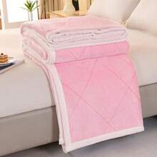 1pc Blanket, Multifunctional Sofa Throw, Car Nap Blanket, High Gram Weight Diamond Pattern Design, Washable, Solid Color Sherpa Pineapple Trim Fleece Blanket - Multicolor - View 17
