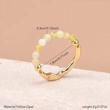 Nhẫn đàn hồi bằng đá thạch anh tím tự nhiên 3mm đơn giản và thanh lịch, đá Aventurine xanh, đá Garnet, đá Aquamarine, đá thạch anh hồng cho phụ nữ - nhẫn co dãn đá tự nhiên - Xem 28