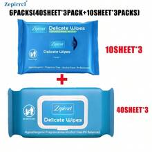 Zepirrcl 6 Packs Of Disposable Body Wipes, Extra Large Size, Flip-Top Packaging, Resealable. For Body And Hand Cleaning. Suitable For Hiking, Fitness, Outdoor Activities, Travel, And Camping. 20*30CM/15*20CM - 藍色 - 查看 10