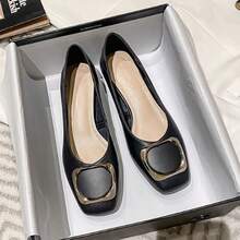 Tacones altos franceses con tacones gruesos Baotou nuevo rojo de la red exterior en verano, gran tamaño y vacío con sandalias para mujeres, Zapatos de tacón de mujer - Negro - Ver 5