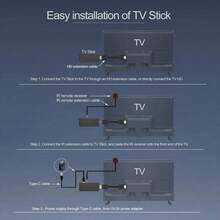 TV98 ATV Stick, Android 14 System, H313 Quad-Core Processor, Supports 8K Video, 2.4G/5G WiFi, Bluetooth 5.0, Voice Control, Smart TV Box, HD Player, Comparable To M98 Y10, Fashionable Accessory, High-Performance Device (2+16GB) - Black - View 5
