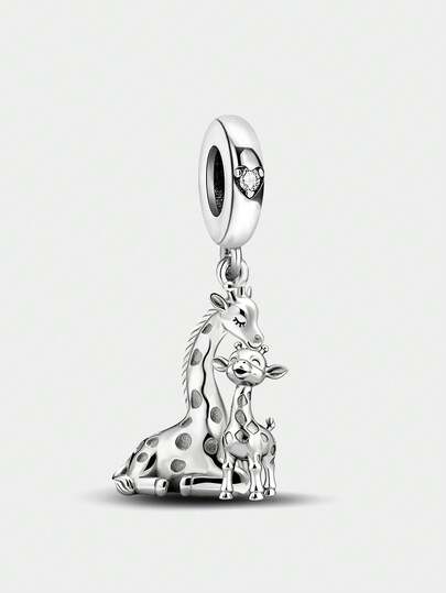 1pc Fashionable & Cute Giraffe Beaded Pendant, Suitable For Women Bracelet, Bangle DIY Jewelry Making And Daily Accessories Decoration