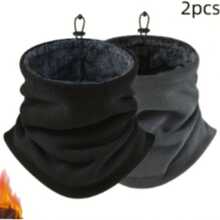 Men's Windproof And Warm Neck Warmer, Soft Fleece Lining - Breathable Winter Cycling And Outdoor Scarf, Dual-Purpose Cold Weather Accessory, Solid Color (Suitable For Cycling And Motorcycling Activities) - Hand Washable, Suitable For Winter Cycling And Outdoor Activities, Christmas, New Year's, And Valentine's Day Gift. - Black - View 6