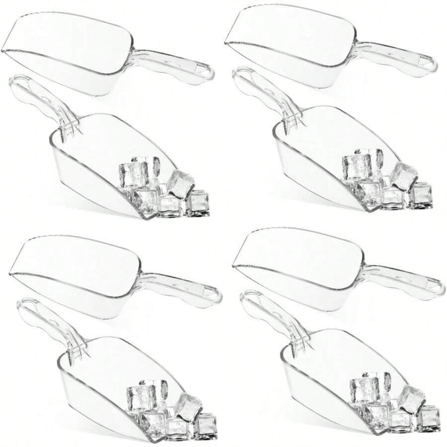 8piezas Ice Scoops Para Helado y Comida De Cucharas Diseño De Boca y Para El Servicio y Almacenamiento - transparentex4uds - Ver 1