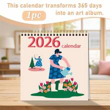 GDTME Lịch năm 2026, lịch treo tường giấy dày, có thể dùng để lên kế hoạch hàng tháng và hàng tuần, văn phòng phẩm, đồ dùng văn phòng, trang trí tường, món quà lý tưởng cho năm mới, tựu trường, Giáng sinh. - Lịch Mặt Trăng - Xem 1