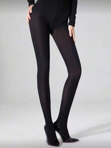 1 Pair Women's 40D Sexy Black Pantyhose, Sheer Tights, Fashionable Minimalist Leggings - Black - View 5