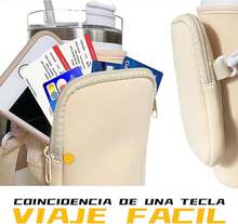 IRUEJFSR Bolsa Termo para Vasos , Bolsa accesorios  40 oz, adecu para deportes, picnic, desplazamientos (Beige) - negro - Ver 5