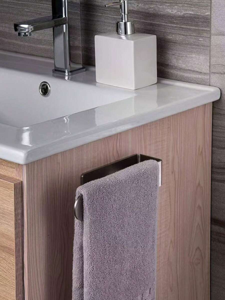 1 suport autoadeziv pentru prosoape, suport pentru prosoape de baie montat pe perete, disponibil în dimensiuni de 9 inch și 14 inch - Multicolor - Vizualizare 1