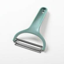 Cortadora de repollo de doble hoja japonesa, rebanadora de repollo de acero inoxidable, pelador manual multifuncional de cocina - Cepillo de dientes de doble filo - amarillo - Ver 5
