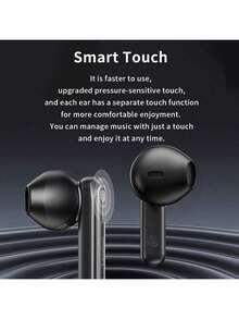 Auriculares inalámbricos Bluetooth Lenovo EA120 negros con sonido panorámico de 360°, escucha estéreo, V5.4, conexión flash, Bluetooth, batería de larga duración, embalaje chino. - Negro - Ver 2