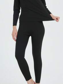 2 Packs New Arrival Women's High Elastic Thermal Set, Seamless Slim Fit Underwear - Black - View 5