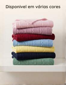 Luxury Knitted Baby Blanket In Various Colors With Braided Knit Detail - Premium Baby Blanket - Baby Pink - View 2