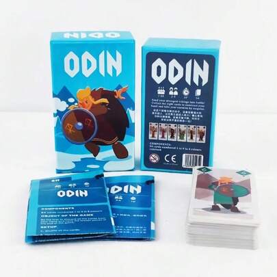 1 adet 11cm*6.5cm Helvetiq - Odin, Viking Temalı Strateji Kart Oyunu, Cep Boyutu, Seyahat ve Taşıma İçin İdeal, Doğum Günü, Tatil Hediyesi, Parti Oyun Gecesi İçin Uygundur