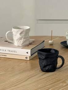 1pc Creative Minimalist Ceramic Mug, Dishwasher & Reusable, 300ml Coffee Cup, Suitable For Living Room/Bedroom/Office, Ideal Gift For Family, Friends, Lovers, Children, Suitable For Christmas, Valentine's Day, Spring Festival, Father's Day, Mother's Day, Teacher's Day, New Year, Qixi Festival, National Day, Children's Day, Women's Day - Multicolor - View 1