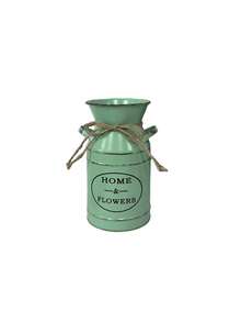 4-Color Vintage Milk Can Vase - Mint Green, Light Purple, Warm Brown, Soft Pink. Each With Jute Rope Decor And "HOME & FLOWERS" Print. Compact Size Suitable For Tabletop, Entryway, Etc. Can Hold Artificial Or Dried Flowers. Soft Colors Fit Various Home Decor Styles. Serves As Both Floral Container And Decorative Accent Piece. - Imprinted Double-eared Teapot - View 15