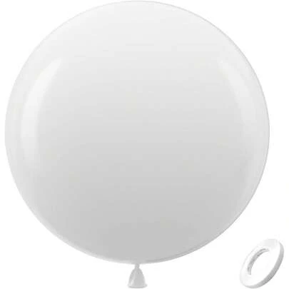 36 Inch (Approx. 91.4 Cm) Giant White Balloons, 2/4/6/8/10pcs Extra Large Thick White Balloons, Big Round Latex Balloons For Photography, Birthday, Bridal Shower, Wedding, Party Decoration