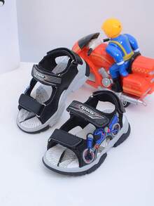 Summer New Fashion Comfortable Flat Sandals, Cool Open Toe Soft Bottom Non-Slip Hook And Loop Easy To Wear Leather Upper Breathable Beach Shoes, Suitable For Daily Wear