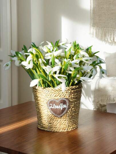  5pcs 11.42in/29cm Artificial Snowflake Lotus Flowers - Soft Silicone Material, Washable And Easy To Maintain, Suitable For Wedding, Indoor/Outdoor Decor, Spring Floral Arrangement And DIY