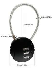 1pc 4-Digit Combination Lock, Resettable Password Lock, High-Strength Zinc Alloy Core, Durable Anti-Theft Anti-Rust Lock For Indoor, Outdoor, Dorm, Warehouse, Cabinet, Luggage - Black - View 11